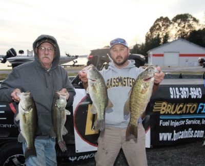 Read more about the article Tournament Results Smith Mtn Lake Nov 18, 2018 Woodroof & Davis Weigh in 18.95 lbs Topping the 34 Boat Field!