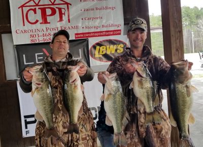 Read more about the article Tournament Results Santee Cooper Feb 9, 2019 Scott & Beatson Weigh Up 27.39 lbs for the Win! Top 3 Teams Weigh In over 26 lbs!