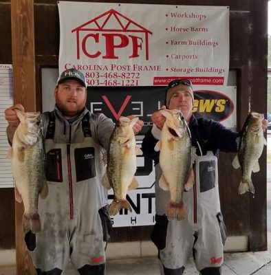 Read more about the article Tournament Results Santee Cooper Feb 23, 2019 The Clements Smack Em & Stack Em 28.95 lbs!   BF 9.14 lbs!