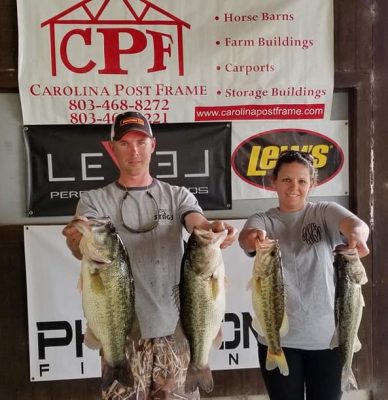 Read more about the article Tournament Results Santee Cooper March 30, 2019 Hunter & Ashley Hoffmeyer Team Up For the Win! 23.66 lbs!