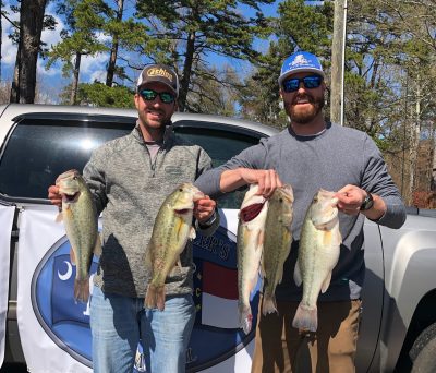 Read more about the article Tournament Results March 31, 2019 Kerr, VA Justis Bobbitt & Cullen Ports Top the 57 Boat Field! 18.18 lbs! Collect $2,650.00!