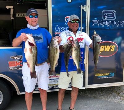 Read more about the article Tournament Results Old North Jordan Lake, NC May 18, 2019 Scott Smith & Tony Woodard Smack Em! 28.12 lbs! 7.43 BF With ONLY 32 Teams They Collected $2,717.00!!