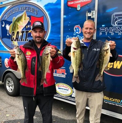 Read more about the article Tournament Results Lake Norman, NC Oct 5, 2019 Craig Chambers & Derek Cummings Took 1st Place With 5 Bass Weighing 13.19 lbs! $1,239.00!