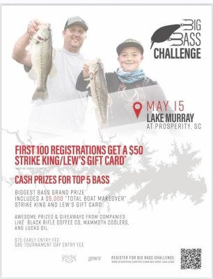 Read more about the article Strike King Big Bass Challenge Lake Murray May 15th!